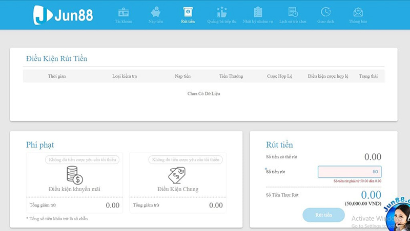 Hướng dẫn về cách rút tiền casino Jun88 dễ dàng